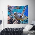 thumbnail image 6 of Balery Sea Turtle Swims Pattern Tapestry 60x51 Inches - Large Wall Hanging Tapestry for Bedroom, Living Room, Dorm Decor - Artistic and Aesthetic Room Decor, 6 of 9