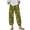 Green 01, variant on Print Pants for Women Casual Plus Size Elastic Waist Cropped Trousers with Pocket Flared Harem Hem Loose Bottoms, Green, S