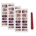 thumbnail image 1 of Anime-Inspired Full Nail Stickers Set - 7 Sizes, 3 Sheets of B-Style "Butterfly Shinobu" Designs with 1 Nail File Included - Japanese Manga Nails Decals for Creative Manicure Art, 1 of 6
