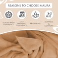 thumbnail image 4 of Juego de toallas de baño turcas Maura Exquisite, ultrasuaves, color marrón, 30 x 56, 4 of 7