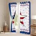 thumbnail image 3 of Manfei Colorful Stars Pattern Blackout Curtains Set of 2 (52x84 Each),American Texas Stars Window Curtains,White Red Blue Curtains and Drapes For Boys Kids,Luxury Bedroom Decor, 3 of 6