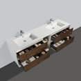 thumbnail image 4 of Eviva Vienna 75" Rosewood w/ White Frame Wall Mount Double Sink Bathroom Vanity w/ White Integrated Top, 4 of 6