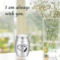 thumbnail image 3 of Small Urns for Human Ashes Stainless Steel Mini Urns Keepsake with Heart Mini Cremation Urns for Ashes -I am Always with You, 3 of 7