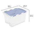 thumbnail image 3 of Sterilite 45L Hinged Lid Storage Box- Blue, 3 of 3