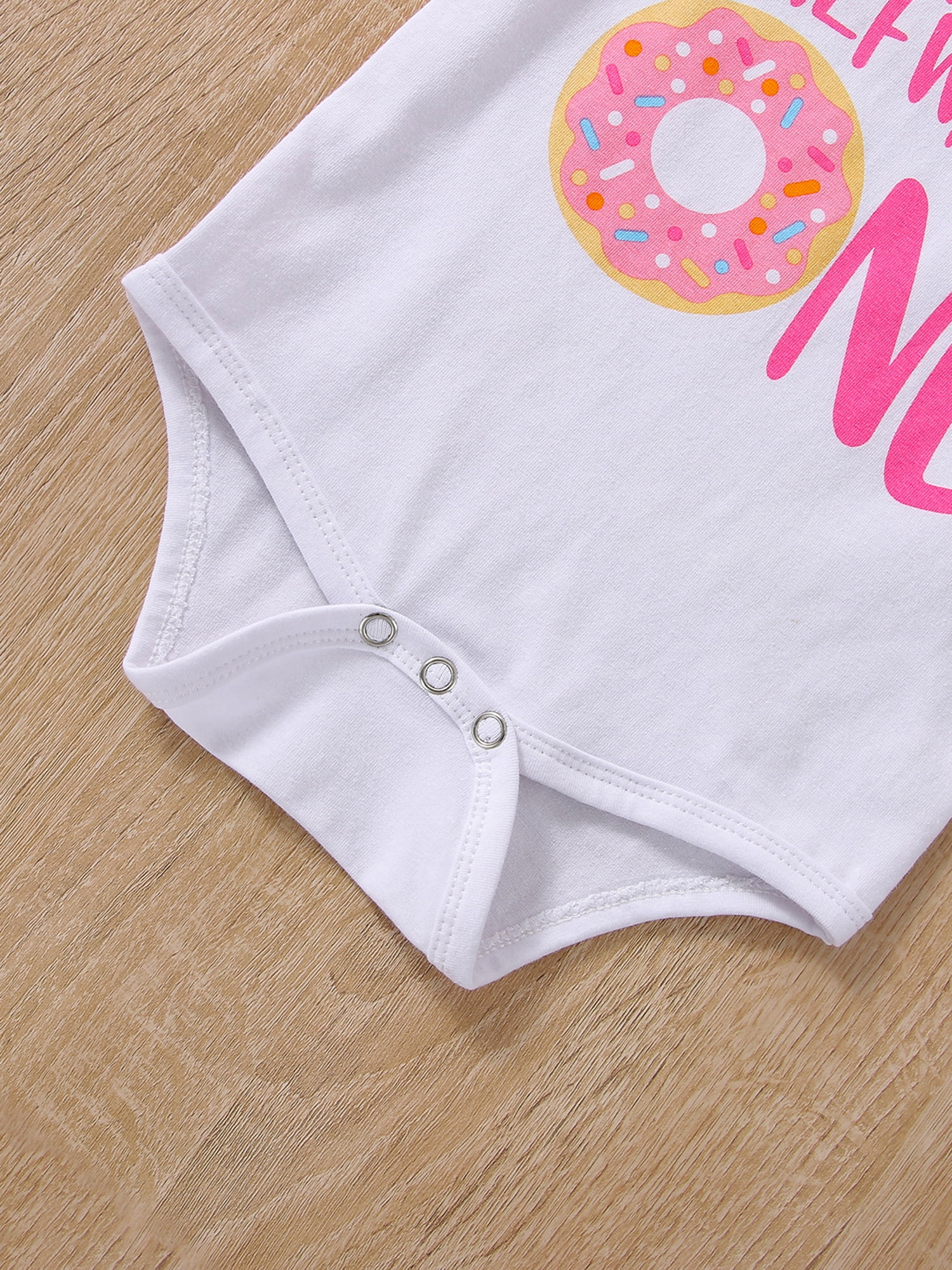 3PCS Infant Baby Girls Birthday Outfits Halfway To One Romper