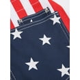 thumbnail image 6 of KOMOO American Flag Overalls Denim Bib Shorts Casual Jean Rompers Adjustable Strap Jumpsuits with Pockets for Men Women Plus Size, 6 of 8