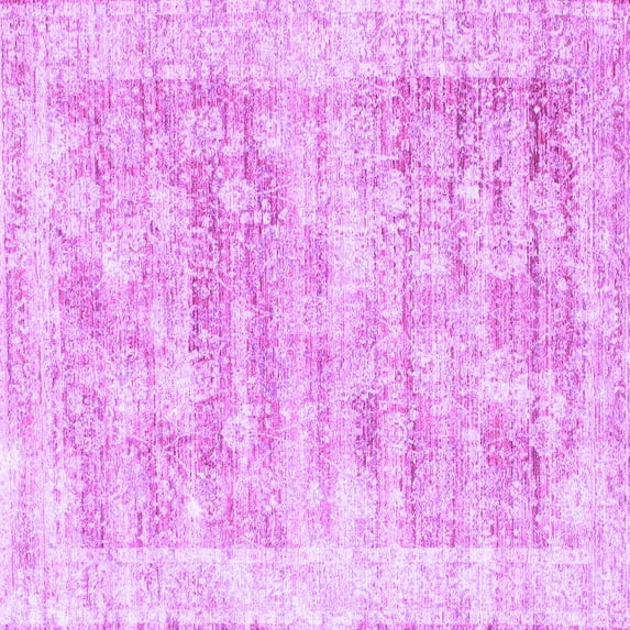Ahgly Company Indoor Square Persian Purple Traditional Area Rugs, 5' Square