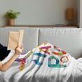 thumbnail image 3 of Saying Soft Flannel Fleece Throw Blanket, You Have Power Inscription Triangular Letters Colorful Youthful Design, Cozy Plush for Indoor and Outdoor Use, 50" x 60", Multicolor, by Ambesonne, 3 of 5