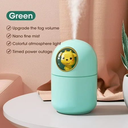 

Cute Pet Air Humidifier 300ml Mini Office Desktop Humidifier Mute USB Bedroom Household with Night Light Air Humidification