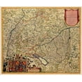 thumbnail image 2 of De Wit 17x15 White Modern Wood Framed Museum Art Print Titled - Grand Duchy of Baden Germany - De Wit 1688, 2 of 4