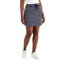 thumbnail image 3 of MSRP $30 Karen Scott Sport Women Striped Pull-On Skort Navy Size Large, 3 of 4