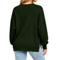 thumbnail image 2 of Vrorvz Womens Sweatshirt Crew Neck Long Sleeve Tops Solid Color Loose Casual Sweatshirts Pullover Top, 2 of 5