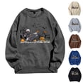 thumbnail image 5 of UPBEST Men's Hoodless Sweatshirts Crewneck 2024 New Fall Halloween Ghost Long Sleeved Autumn And Winter Outwear, 5 of 6