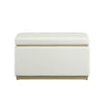 thumbnail image 5 of Linon Elta Rectangle Storage Ottoman, White Faux Leather, 5 of 12