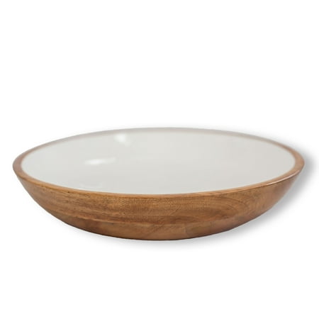 

Jeanne Fitz Wood + White Collection Mango Wood Serving Bowl Large