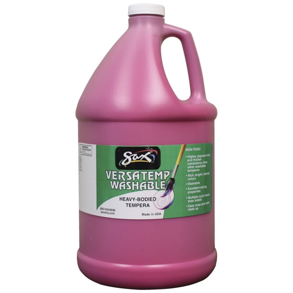 Chroma Acrylics 1592686 Sax Versatemp Washable Heavy Bodied Tempera Paint Kit, Magenta