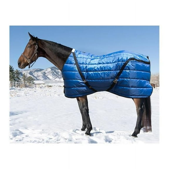 Jacks Imports 10522-NV-GY-68 Quilted Blanket & Rug for Horse, Navy & Gray - Size 68