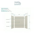 thumbnail image 5 of Transolid Ewk604872 Expressions 60" W X 48" D X 72" H Three Panel Shower Wall Kit - Cameo, 5 of 6