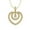 10K Yellow Gold, variant on 10K White Gold Round Diamond Heart Lock Pendant with Sterling Silver Chain Necklace (1/2 cttw, I-J Color, I2-I3 Clarity), 18"