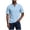 Sky Blue, variant on Mens Lightweight V Neck T-Shirts Summer Short Sleeve Plain Tees Casual Hippie Single Button Henley Shirt