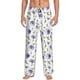thumbnail image 1 of Fotbe Purple Chicory Pantalones de Pijama para Hombre, Pantalones de Dormir, Pantalones de Casa con Cintura Ajustable y Bolsillos-Large, 1 of 6