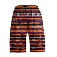 thumbnail image 5 of GrmtClth Men's Halloween print shorts Fun Pumpkin Elastic Waist Cargo Shorts Breathable Summer Short Pants Outdoor Walking Fun Daily Clothing Red M, 5 of 5