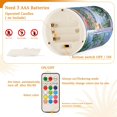 thumbnail image 5 of Yayeee Flameless Candles with Remote Flickering Battery Operated Multi Color Changing, Blue Floral Window, 5 of 7