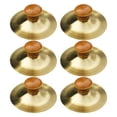 thumbnail image 2 of 6 platillos de dedo con mangos de madera, platillos de banda de metal, mini platillos de marcha, platillos de mano, instrumento musical Orff para danza del vientre para niños y adultos, 2 of 8