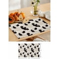 thumbnail image 6 of Placemats Set of 6, Cotton Linen Heat Table Mats Non-Slip Washable Farmhouse Black White Cow Placemat for Holiday Banquet Dining Kitchen Table Decor, 6 of 6