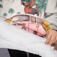thumbnail image 3 of Oversized Wearable Blanket Hoodie,Dachshunds Tropical Beach Sherpa Blanket Hoodie with Super Pockets,Super Warm Fuzzy Pullover for Women & Men, 3 of 6