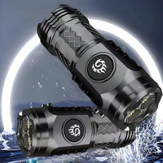 Luz de trabajo LED recargable tipo C, linterna resistente al agua, linterna superbrillante para Camping, reparación de automóviles para emergencias al aire libre