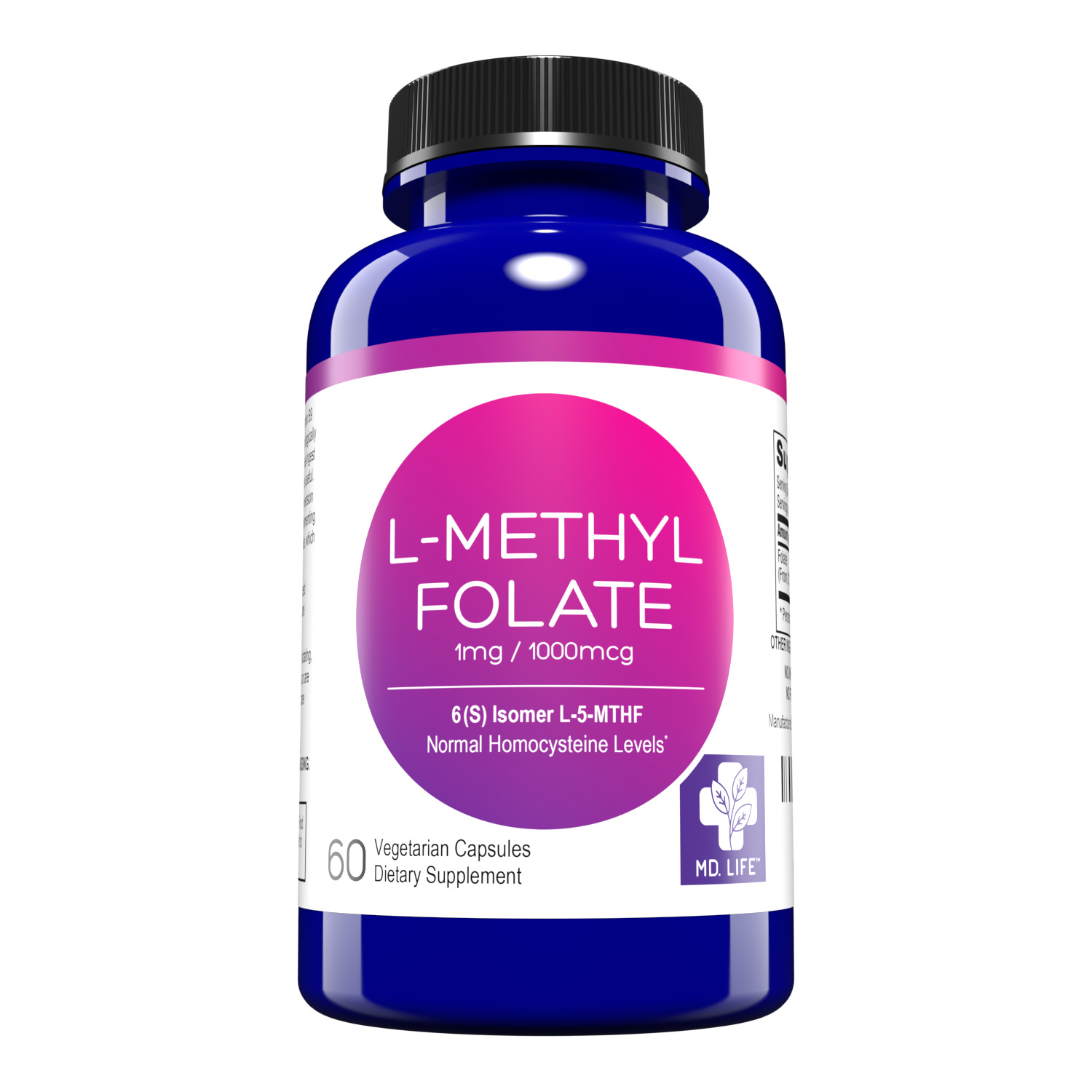 MD Life L Methyl Folate 5 MTHF 1 Mg 60 Capsules Metabolically Active   5d52f782 6344 421e A74f C02d0a19c6e2.08bd055d9a2dfdb83575b113550dc84f 