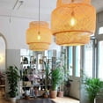 thumbnail image 2 of Arturesthome Bamboo Pendant Light Handmade Weave Lampshade, 2 of 14