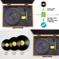 thumbnail image 5 of Popsky Record Player, 3-Speed Vintage Style Turntable, Bluetooth Record Player with Built-in Stereo Speakers, Portable Audio Turntables, Headphone & USB & RCA Jack, 5 of 8