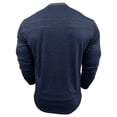 thumbnail image 4 of Men's Long Sleeve Henley Shirt Slim-Fit Chest Pocket Casual 1/4 Button up Tshirts Spring Fall Winter Base Tees (S, Dark Blue), 4 of 6