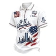 thumbnail image 2 of 9/11 25th Anniversary Commemorative Polo Shirts for Men We Will Never Forget 9/11 Tee Vintage 911 Memorial 25th Anniversary Tee Tops, 2 of 4