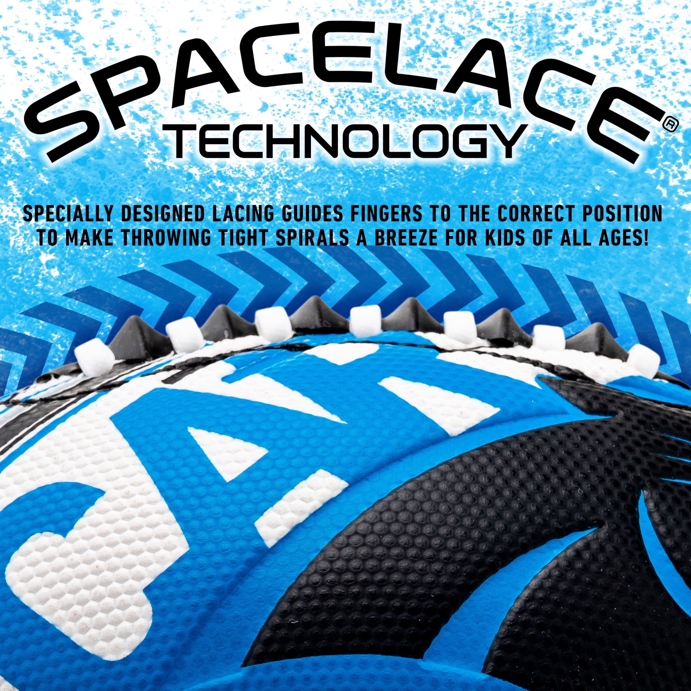 NFL Carolina Panthers Football - Youth Mini Football - 8.5" Football- SPACELACE Easy Grip Texture- Perfect for Kids !
