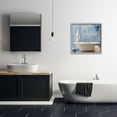 thumbnail image 3 of Blue Floral Relax Bathroom Scene Gray Framed Giclee Art, 24 x 24, 3 of 7