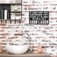 thumbnail image 6 of Putuo Decor Signs For Man Cave Bar Decor, Funny Sarcastic Bathroom Metal Tin Signs Garage Wall Decor, If Some Thing Here Offends You Please Let Us Know We Can All Use a Good Laugh12 X 8 In, 6 of 7