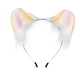 thumbnail image 2 of Diadema con orejas de gatito de peluche para mujer y niña, aro para el pelo con orejas de animal para escenario Amarillo, 2 of 7