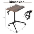 thumbnail image 3 of Costway Chariot pour Ordinateur Portable Pneumatique à Inclinaison Réglable, Podium Mobile, Porte-Gobelet, 3 of 10