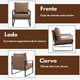 thumbnail image 4 of Sillon Individual FurnitureR Moderno con Cojín marrón, 4 of 6