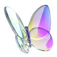 thumbnail image 1 of Estatuilla de mariposa de cristal, estatua de mariposa de cristal, estatua de animal para sala de estar, oficina, entrada, decoración del gabinete Vistoso, 1 of 8