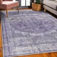 thumbnail image 3 of Vintage Decorative Rug, Weathered Style Print of Medallion Ornaments and Bohemian Flourishes, Quality Carpet for Bedroom Dorm and Living Room, 6 Sizes, Dark Indigo Blue Violet, by Ambesonne, 3 of 4
