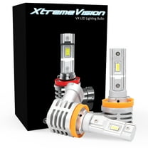 Xtremevision VX H11 LED Headlight Bulbs - 6500K Xenon White, 8000 Lumens, 16W LED