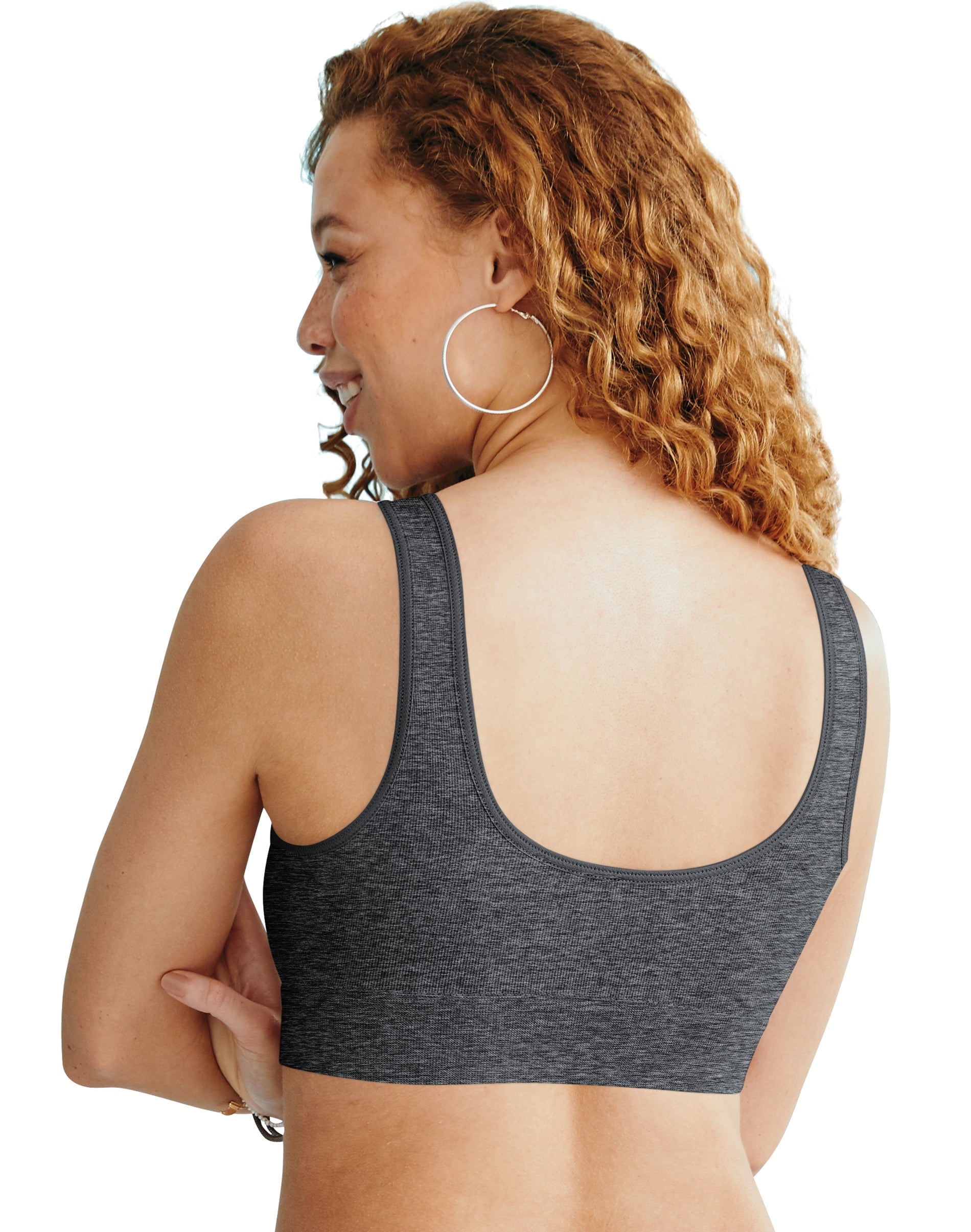 HanesBralette Comfort Flex Fit Women's Wireless Bra Seamless Wide Strap MHG196