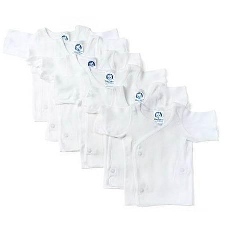 Gerber 6-Pack Short-Sleeved Snap-Side Shirts, 0-3 Months