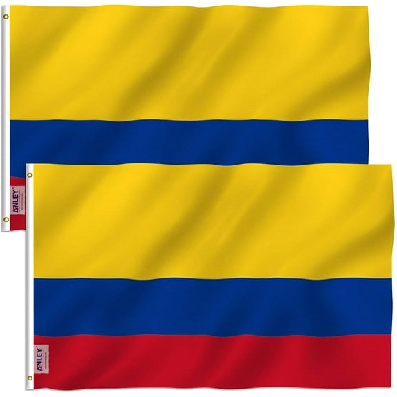 ANLEY 3x5 Foot Colombia Flag - Colombian National Flags Polyester (Pack of 2)
