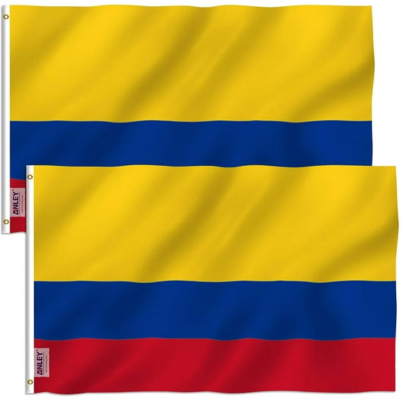 ANLEY Pack of 2 Fly Breeze 3x5 Foot Colombia Flag - Colombian National Flags Polyester