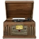 thumbnail image 1 of Crosley CR704B-WA Músico Tocadiscos de 3 velocidades con radio, reproductor de CD/cassette, entrada auxiliar y Bluetooth, nogal, 1 of 5